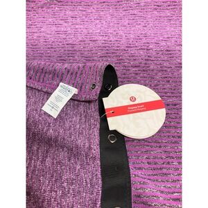 Lululemon Athletica Vinyasa scarf, purple and heathered black/gray stripe